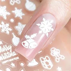 Hvid jul klistermærker, SD-2076, GNB